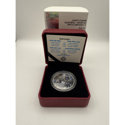 2017 Toronto Maple Leafs Passion to Play Silver Coin - packaging