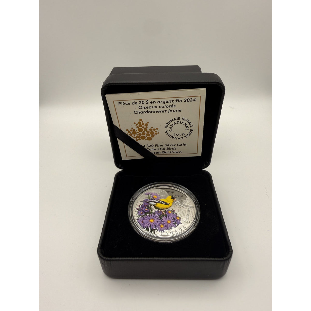 2024 American Goldfinch $20 Silver Coin - front