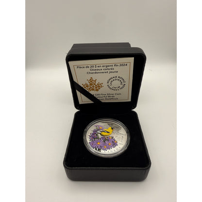 2024 American Goldfinch $20 Silver Coin - front