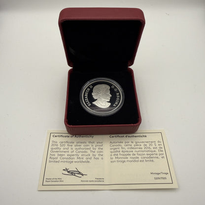 2016 Lucky Four-Leaf Clover $20 Silver Coin - back