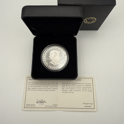 2023 Great Hunters Grizzly Bear Ultra High Relief $20 Silver Coin - back