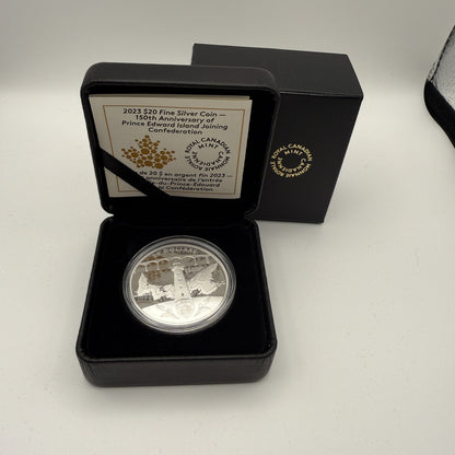 2023 Prince Edward Island 150th Anniversary $20 Silver Coin - packaging