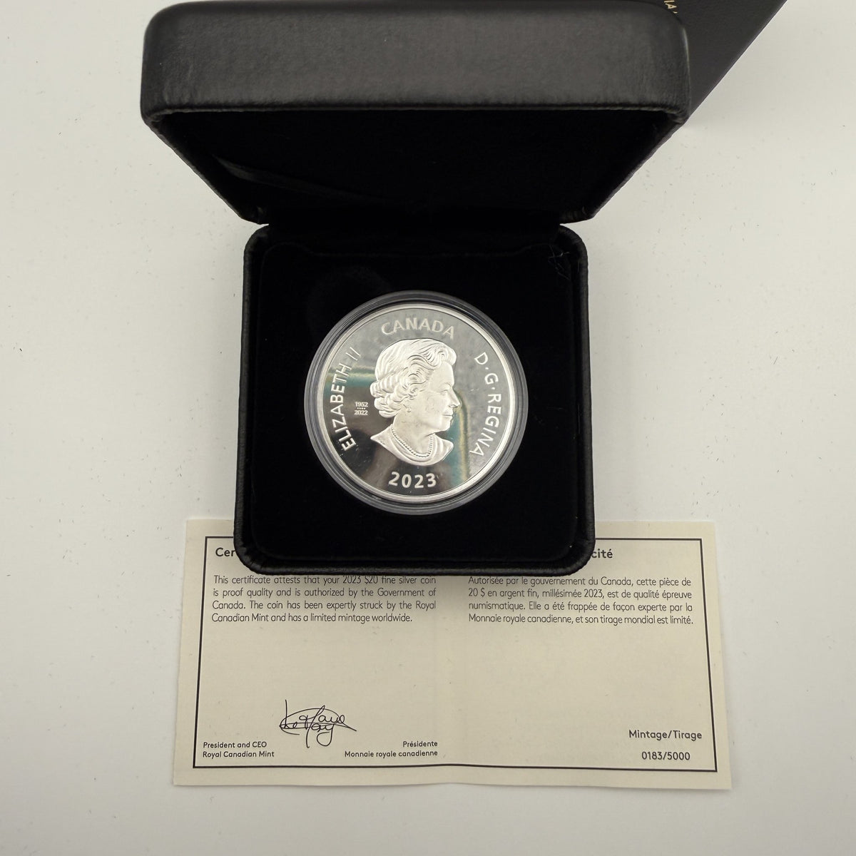 2023 Prince Edward Island 150th Anniversary $20 Silver Coin - back