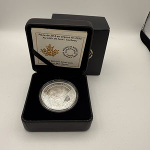 2025 Canada $20 Moon Sky: Raven 1 oz Fine Silver Holographic Proof Coin, Box & Certificate