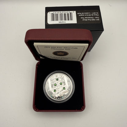 2011 Christmas Tree $20 Silver Coin - front
