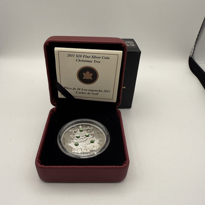 2011 Christmas Tree $20 Silver Coin - packaging