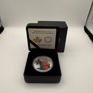 2023 Canada $20 150th Anniversary of the RCMP 1 oz Fine Silver Coloured Proof Coin, Box & Certificate