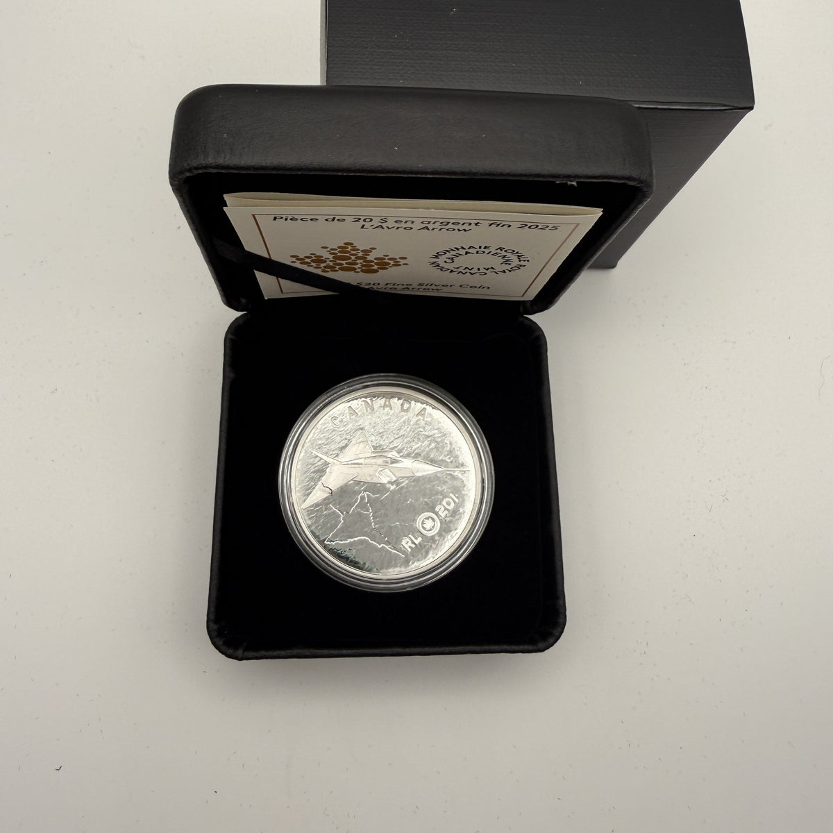 2025 Avro Arrow $20 Silver Coin - front