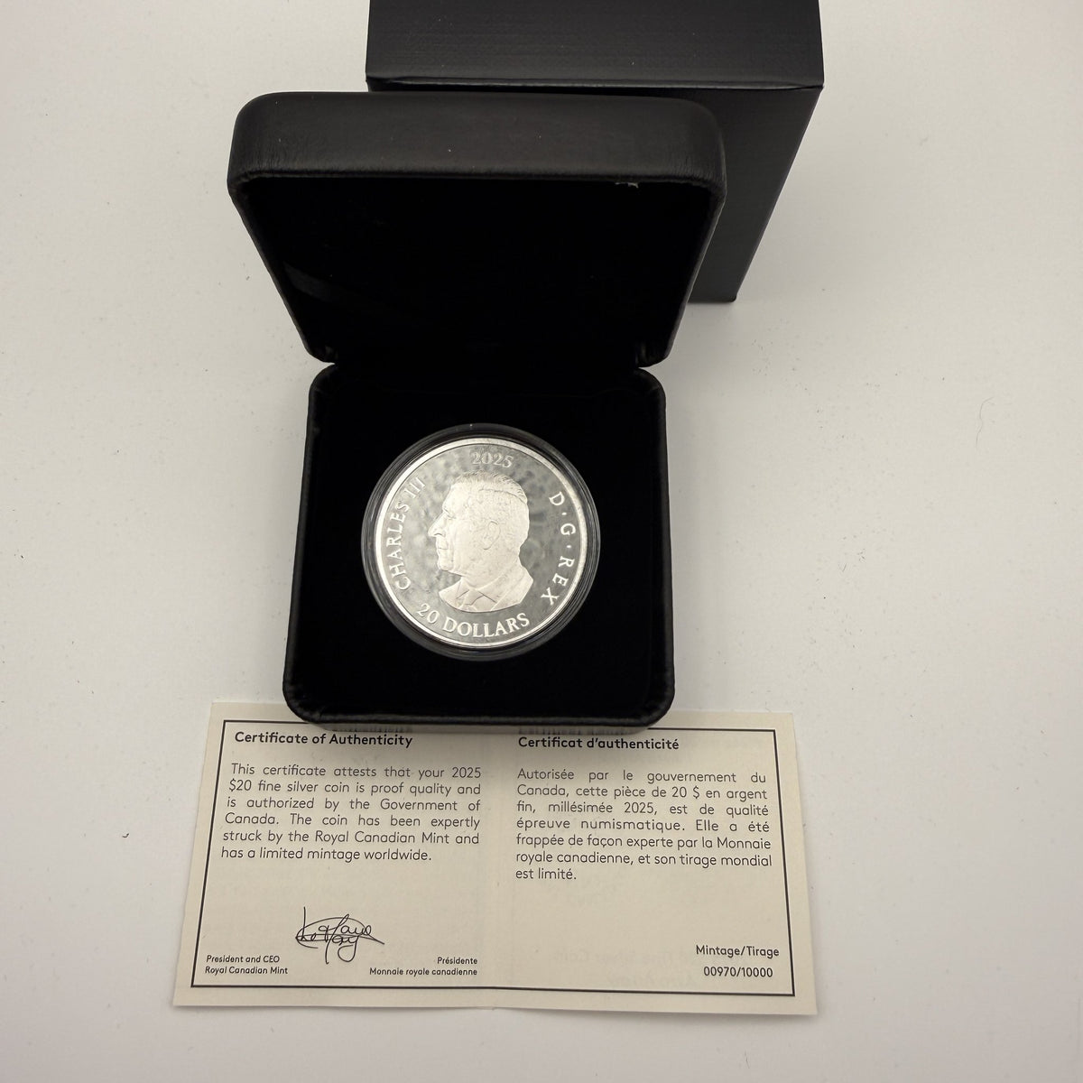 2025 Avro Arrow $20 Silver Coin - back