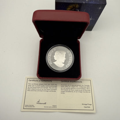 2015 Star Charts The Quest $25 Silver Coin - back