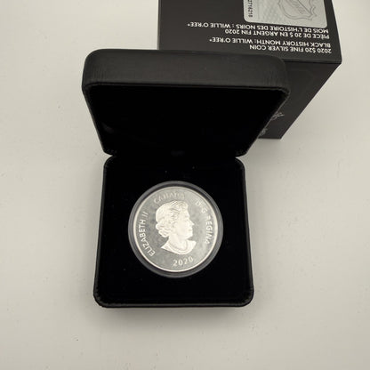 2020 Willie O'Ree $20 Silver Coin - back