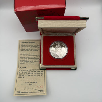 2002 Lunar Year of the Horse $15 Silver Coin - back