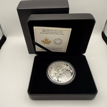 2022 Royal Agricultural Winter Fair $30 2 oz Silver Coin - packaging