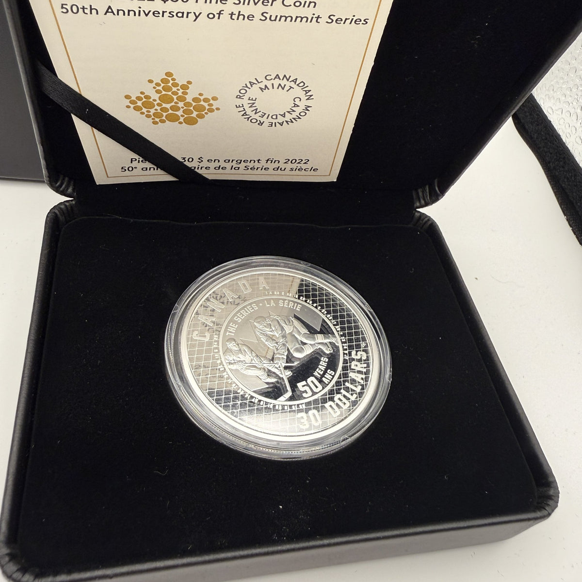 2022 Summit Series 50th Anniversary $30 2 oz Silver Coin - front