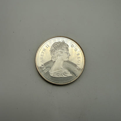 1989 Mackenzie River Proof Silver Dollar - back