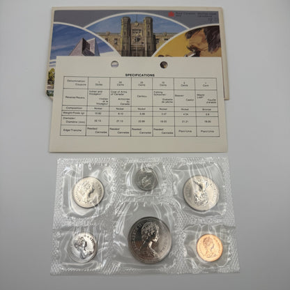 1980 Canada 6-Coin Prooflike Set - back