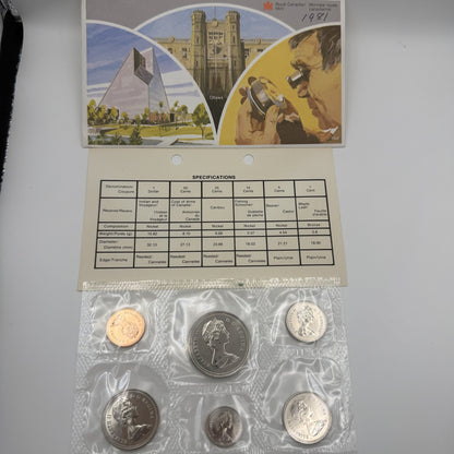 1981 Canada 6-Coin Prooflike Set - packaging