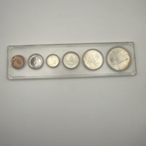 1967 Canada Centennial 6-Coin Set in Plastic Holder, Silver