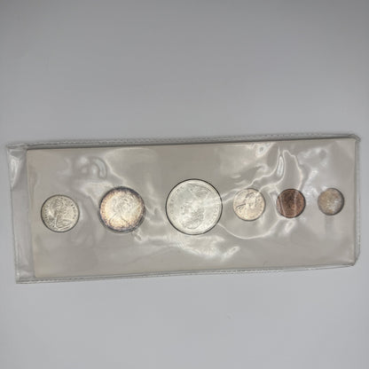 1967 Canada Centennial 6-Coin Set in Vinyl 'Canada Year Set' Sleeve, Silver - back