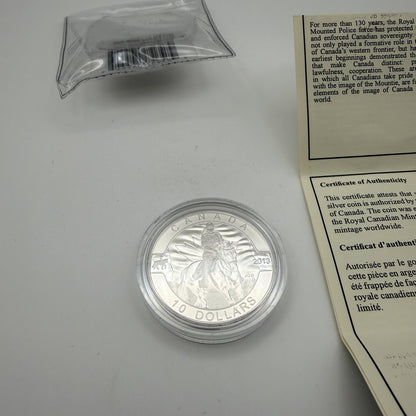 2013 Canada $10 Fine Silver Coin - back