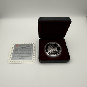 1997 Canada $1 Canada–USSR Hockey Series 25th Anniversary Sterling Silver Proof Dollar – Case & Card