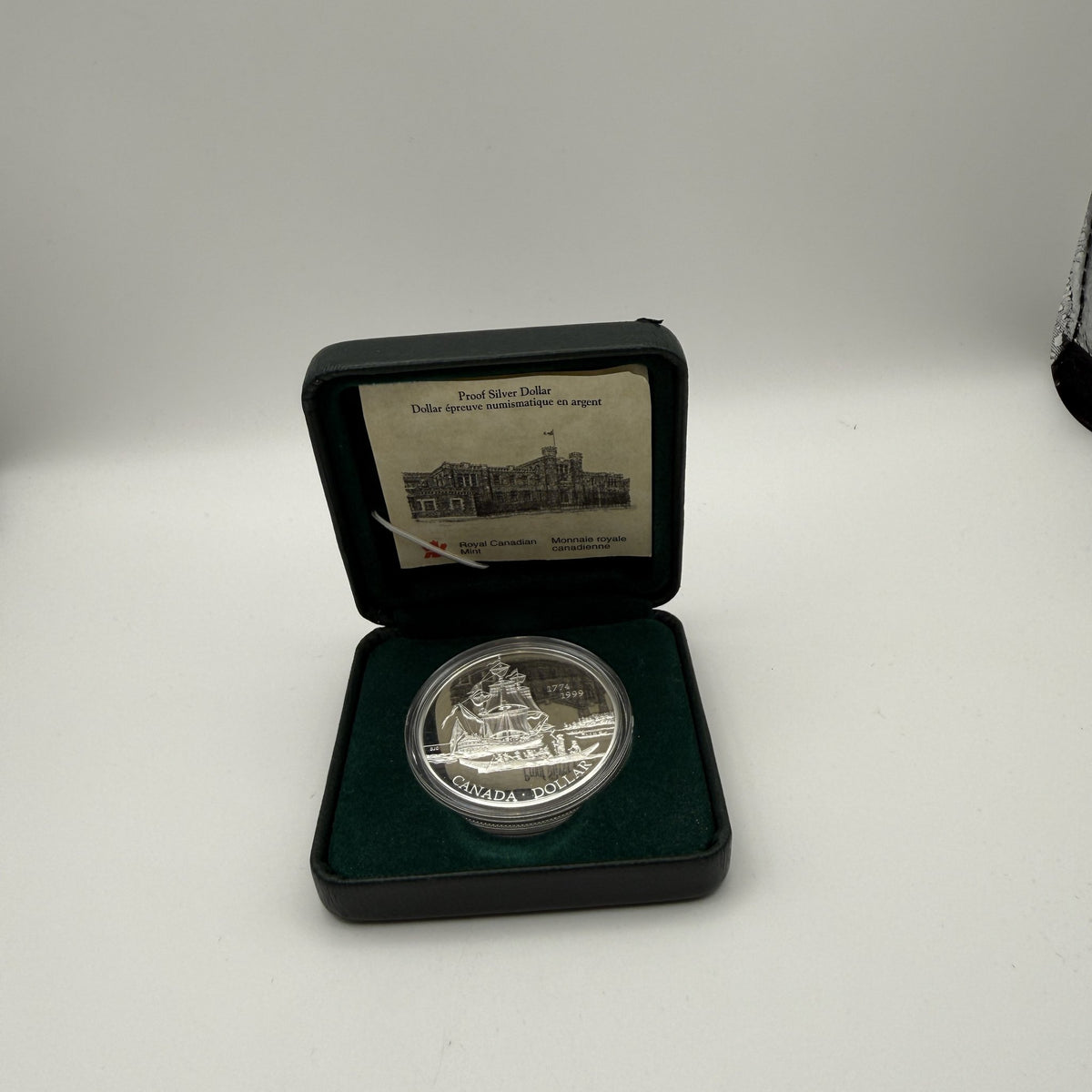 1999 Canada $1 Voyage of Juan Pérez 225th Anniversary Sterling Silver Proof Dollar - front