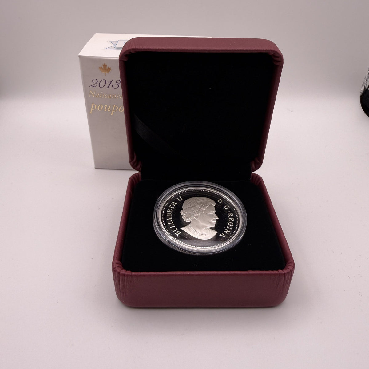 2013 Canada $5 Birth of the Royal Infant Fine Silver Proof Coin - back