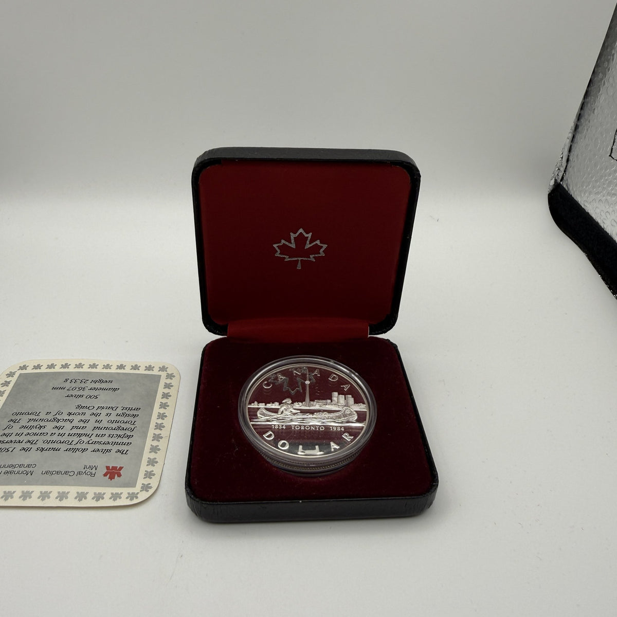 1984 Canada $1 Toronto Sesquicentennial Silver Proof Dollar - front