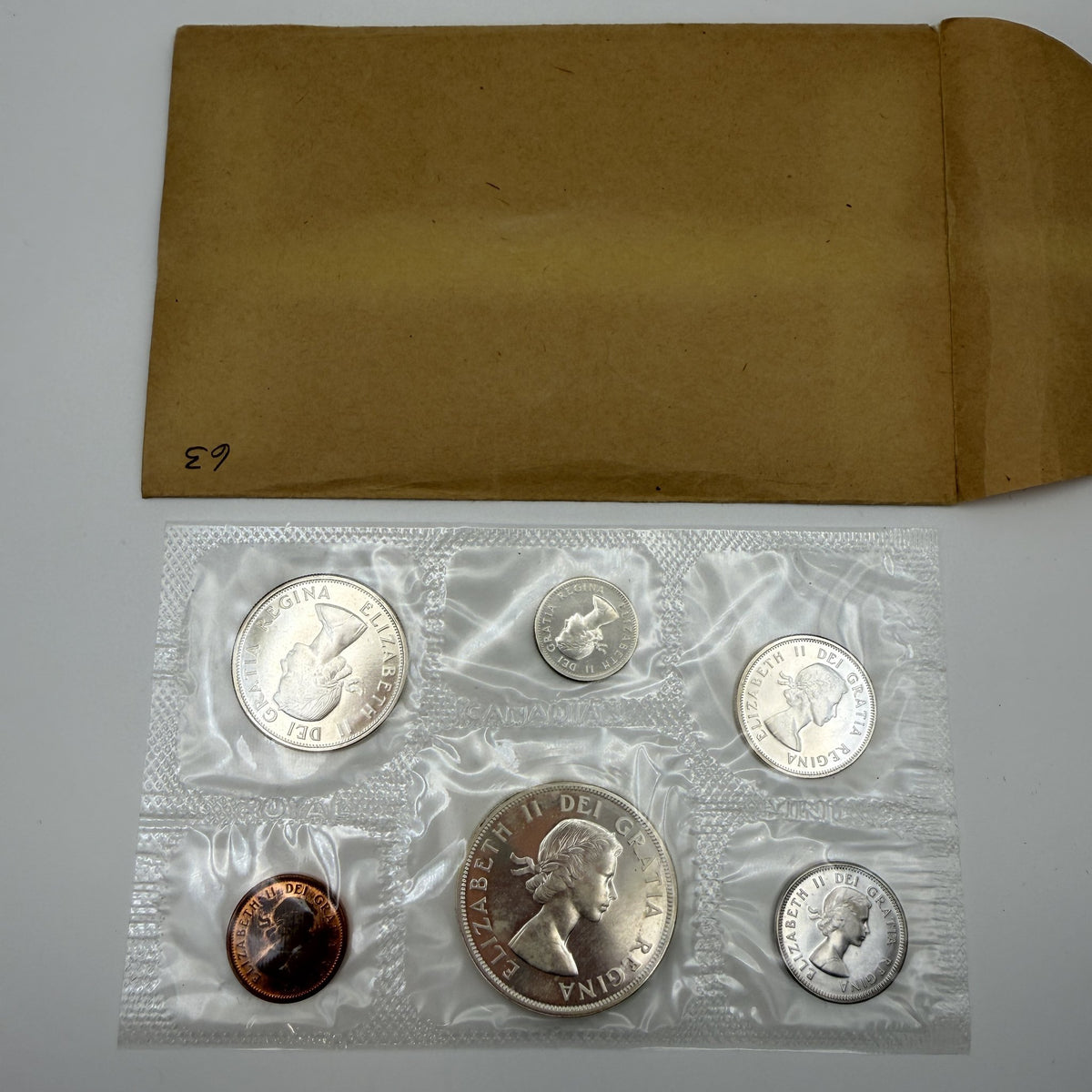 1963 Canada 6-Coin Prooflike Set - back
