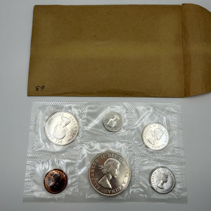 1963 Canada 6-Coin Prooflike Set - back