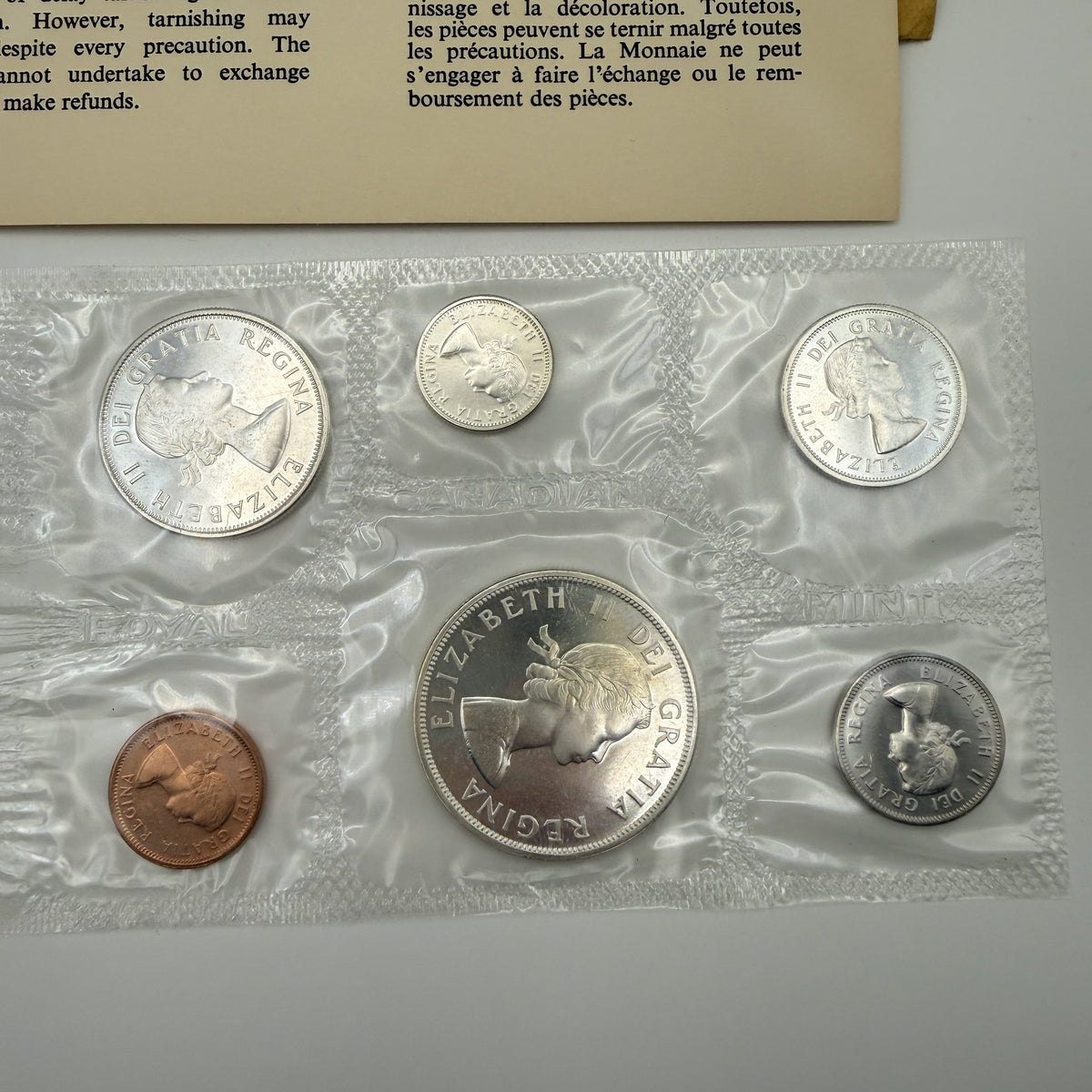 1963 Canada Prooflike Set - back