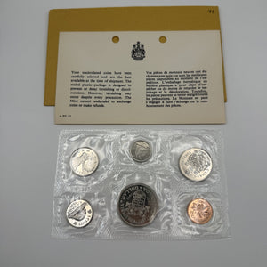 1971 Canada 6-Coin Prooflike Set with British Columbia Dollar – Sealed Mint Pliofilm with Envelope & Card
