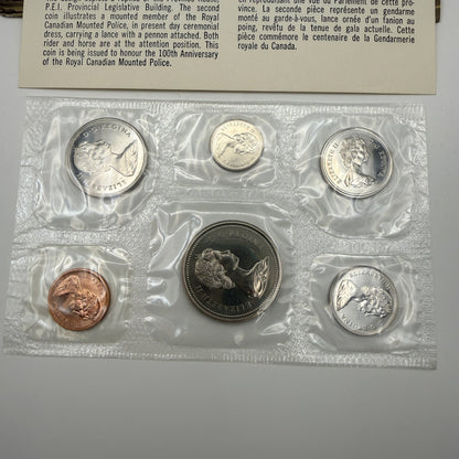 1973 Canada 6-Coin Prooflike Set with PEI Dollar & RCMP Quarter - back
