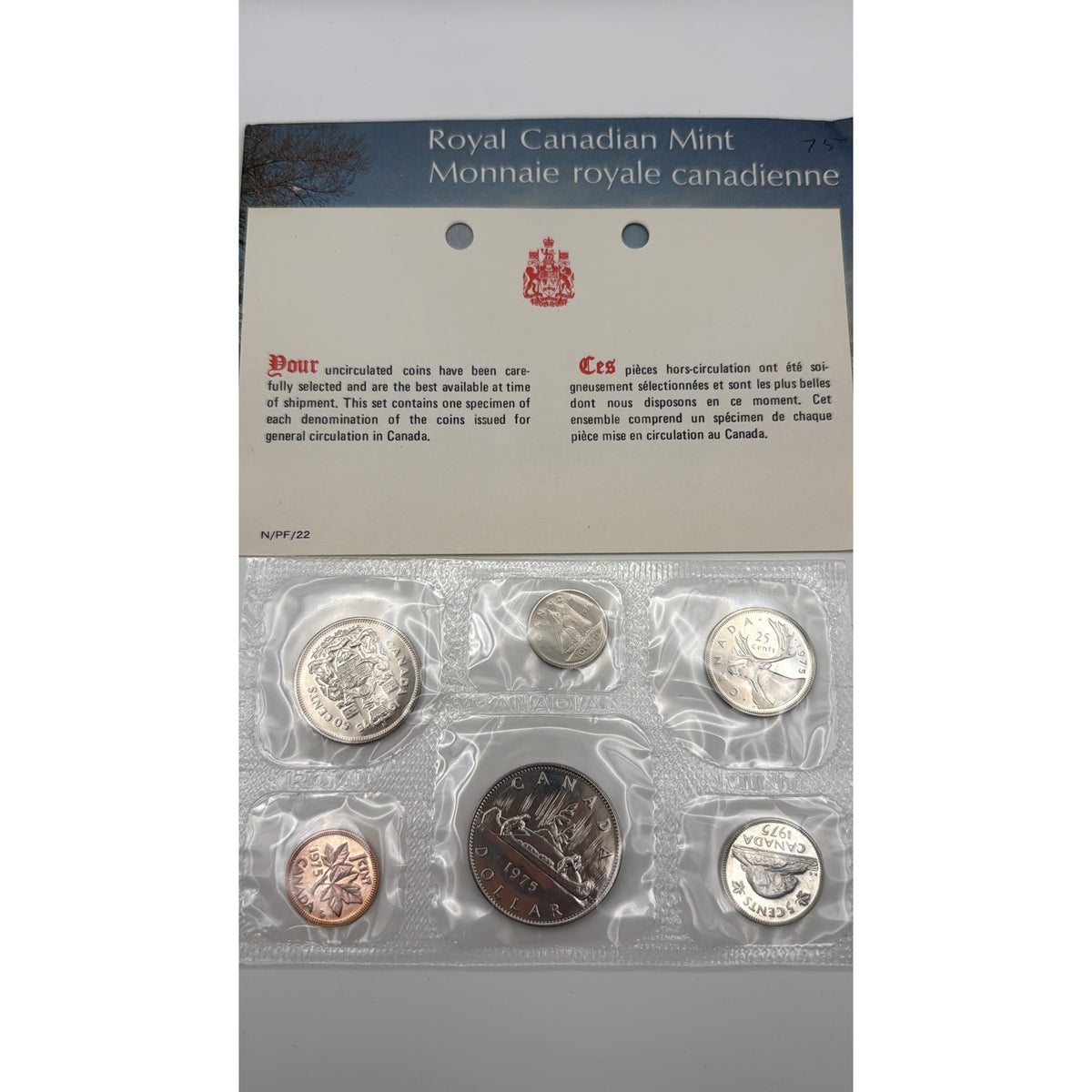 1975 Canada 6-Coin Prooflike Set - front