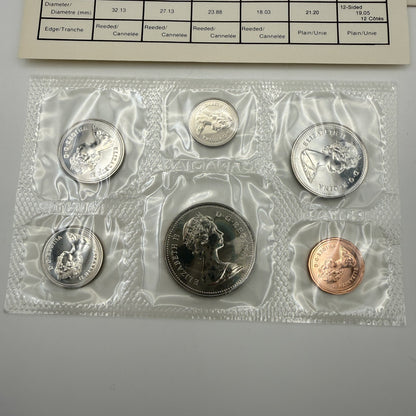 1983 Canada 6-Coin Prooflike Set - back