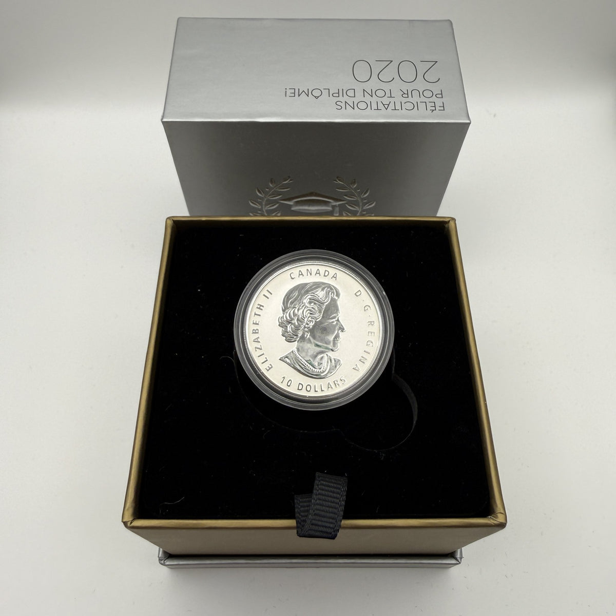 2020 Canada $10 Congratulations on Your Graduation Fine Silver Reverse Proof Coin - back