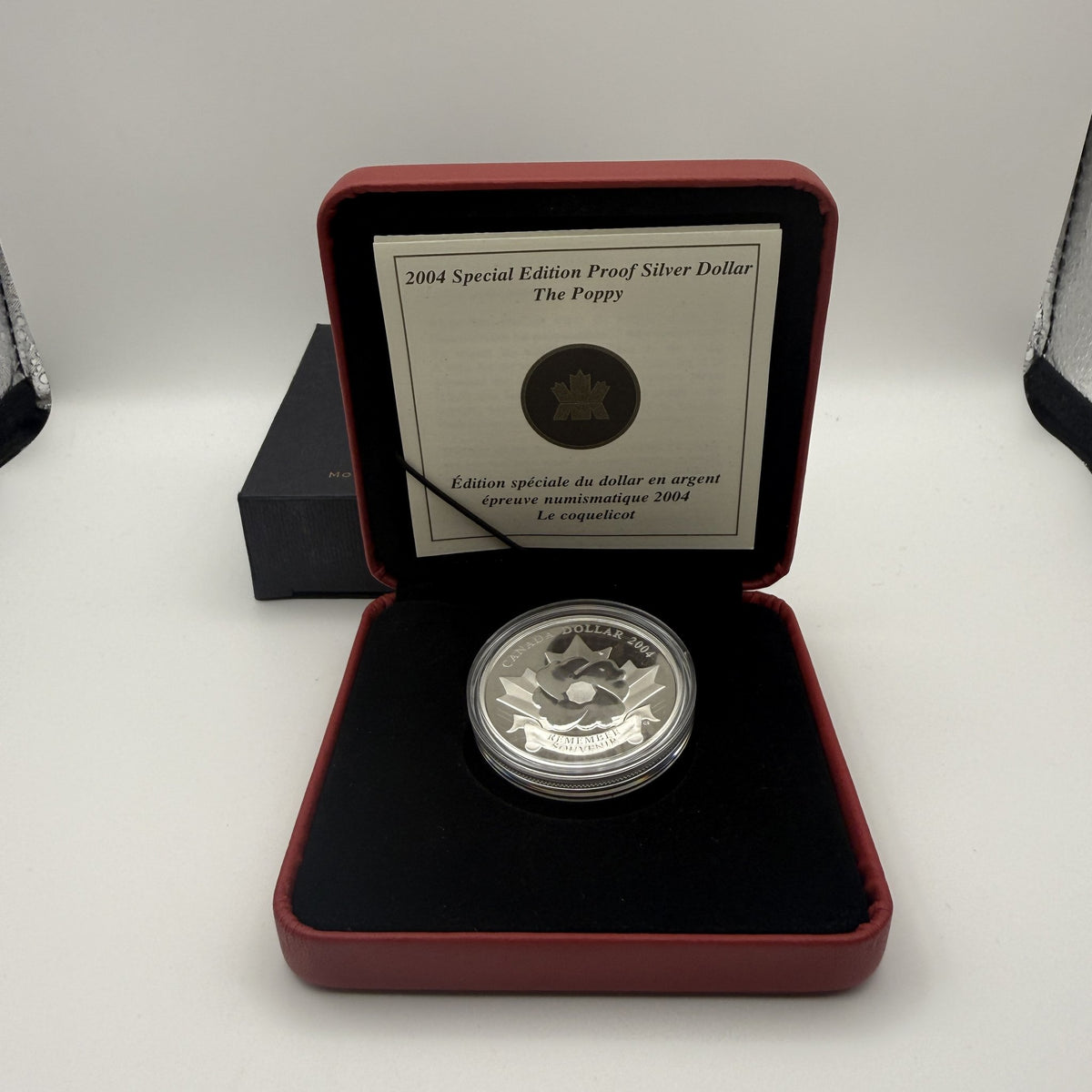 2004 Canada $1 The Poppy Special Edition Proof Silver Dollar - front