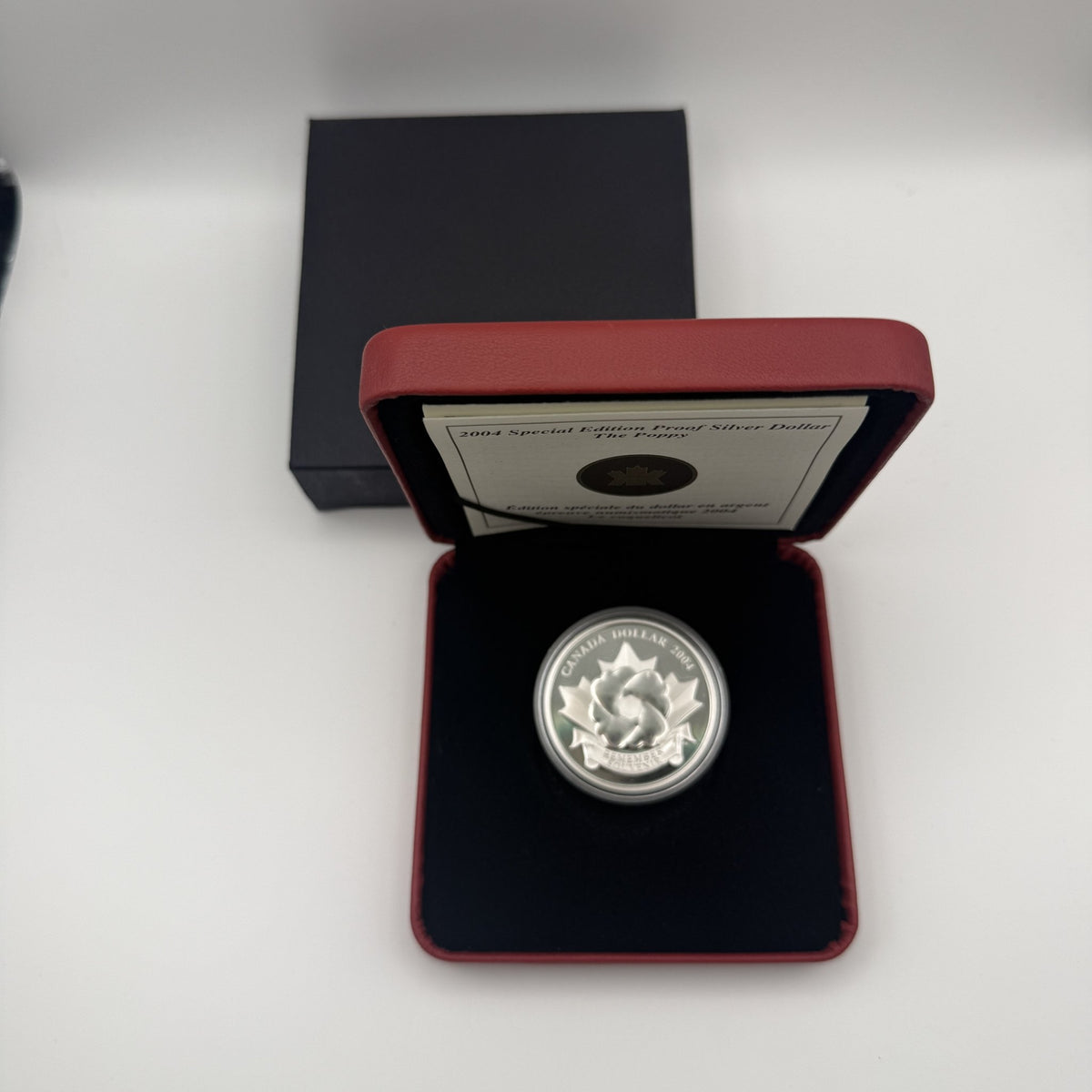 2004 Canada $1 The Poppy Special Edition Proof Silver Dollar - front