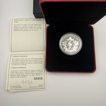 2004 Canada $1 The Poppy Special Edition Proof Silver Dollar - packaging