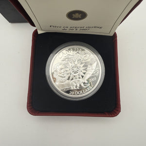 2007 Canada $20 Polar Year Sterling Silver Proof Coin – Case & Certificate