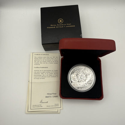 2007 Canada $20 Polar Year Sterling Silver Proof Coin - front
