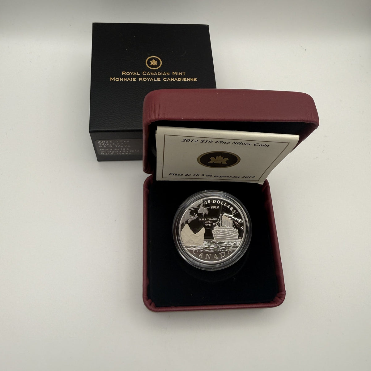 2012 Canada $10 R.M.S. Titanic Fine Silver Proof Coin - front