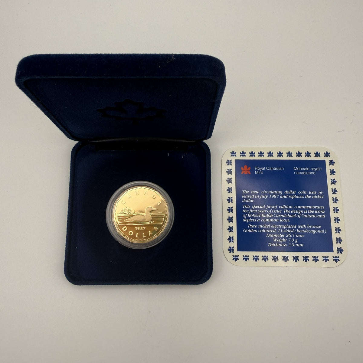 1987 Canada $1 Loon Dollar Special Edition Proof - front