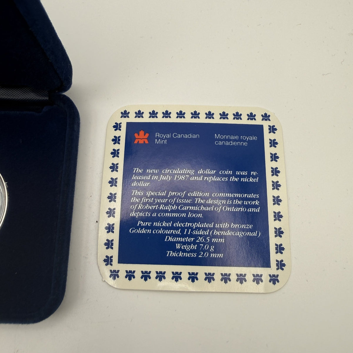 1987 Canada $1 Loon Dollar Special Edition Proof - packaging