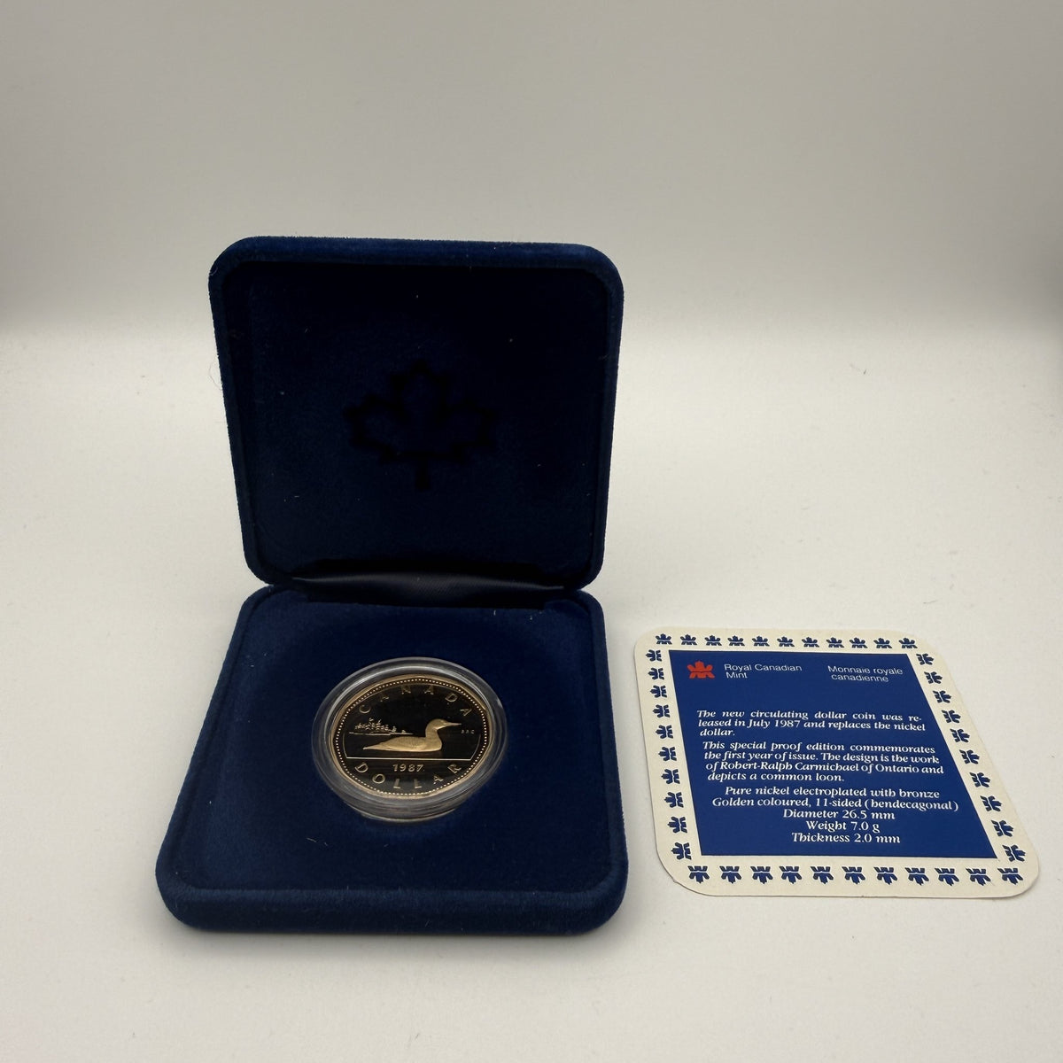 1987 Canada $1 Loon Dollar Special Edition Proof - front
