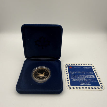 1987 Canada $1 Loon Dollar Special Edition Proof - front