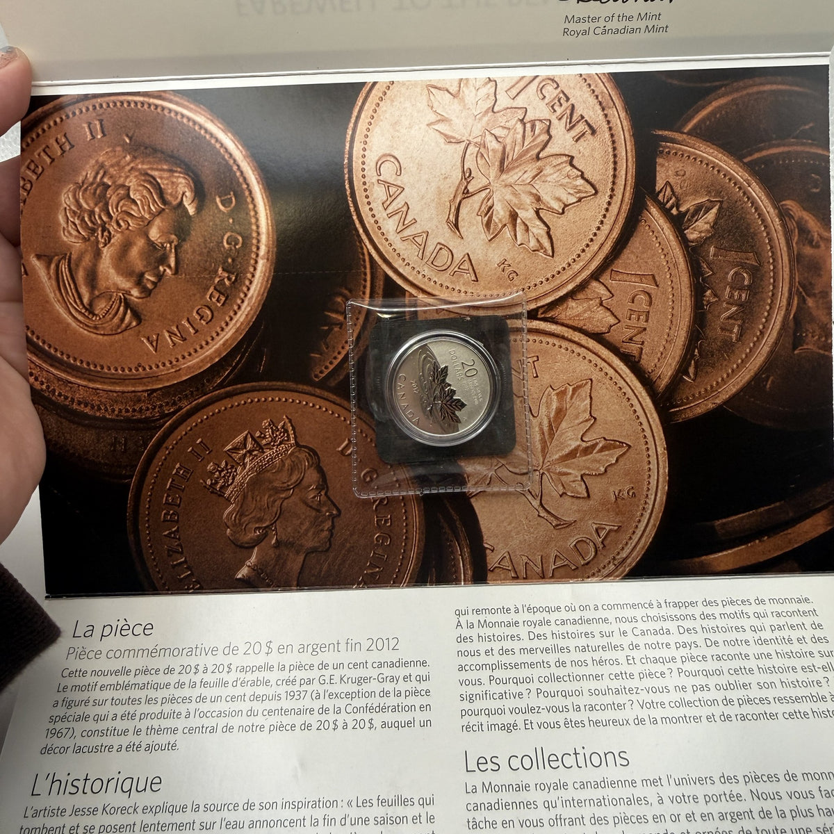 2012 Canada $20 for $20 Farewell to the Penny Fine Silver Coin - packaging
