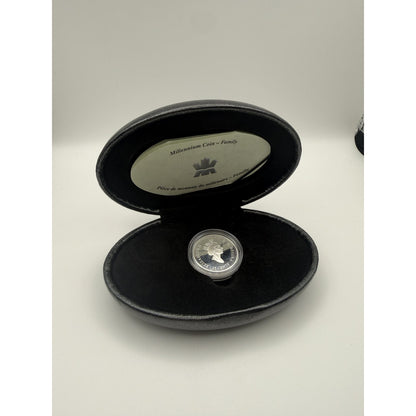 2000 Canada 25 Cents Millennium Family Sterling Silver Proof - back