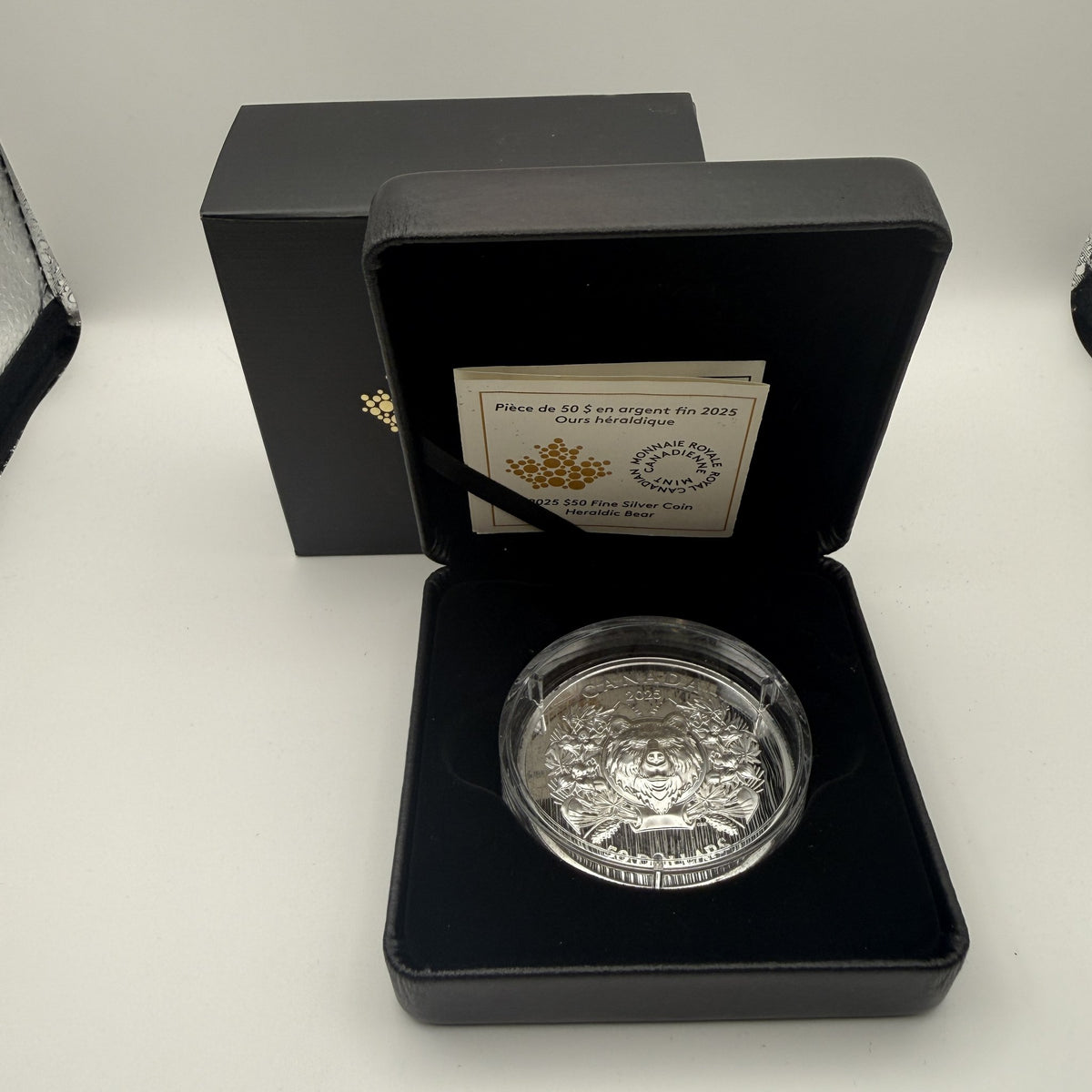 2025 Canada $50 Heraldic Bear Fine Silver Proof Coin - front