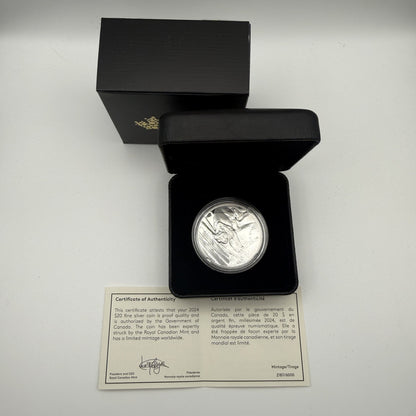 2024 Canada $20 Great Hunters: Cougar Ultra-High Relief 1 oz Fine Silver Proof Coin - front